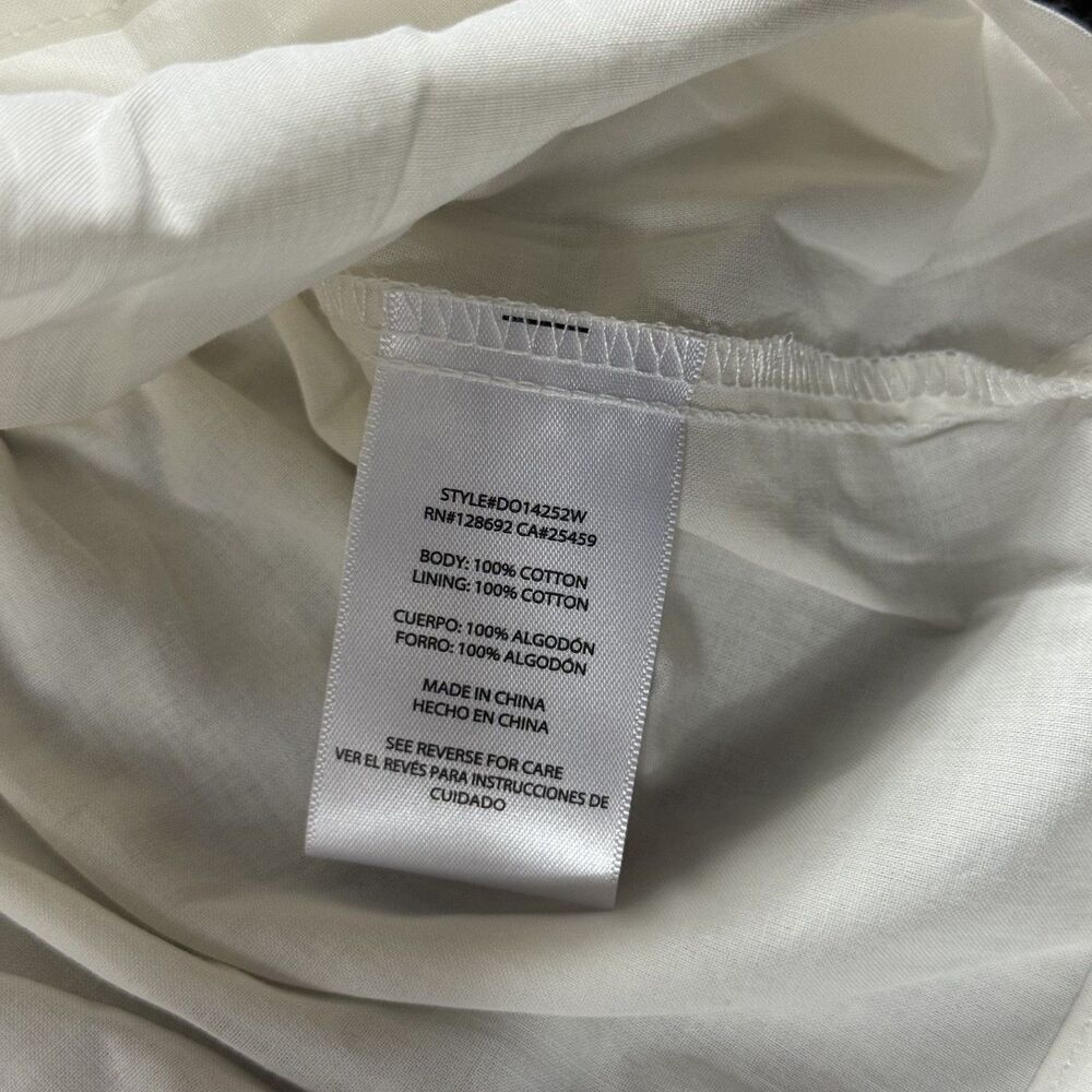 Steve Madden Womens Medium White Sleeveless V Neck Peplum Tie Waist Top NWT - Picture 5 of 13